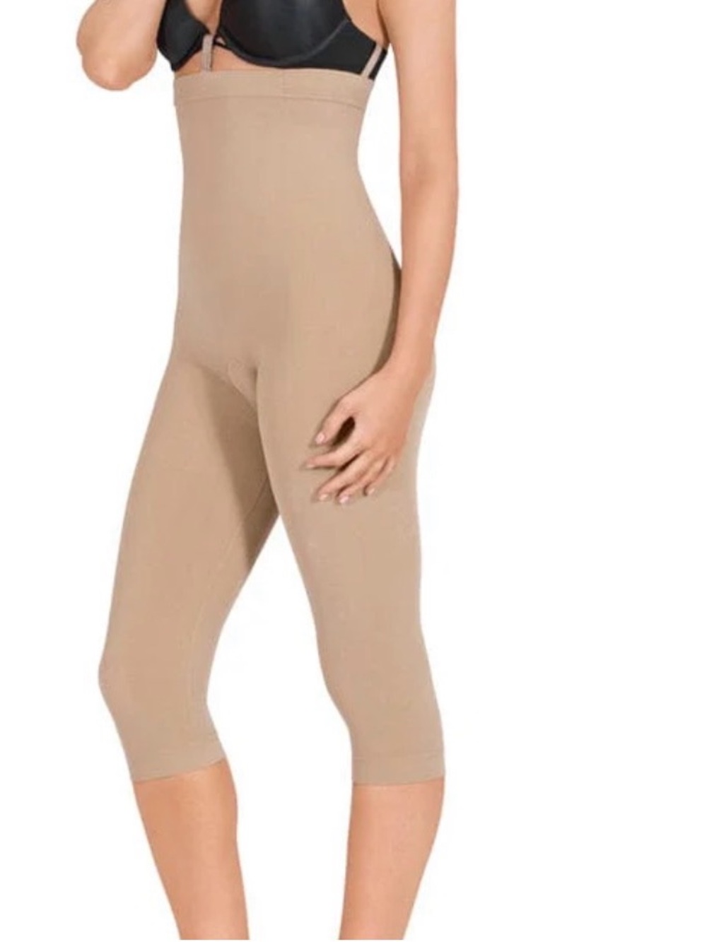 EuroSkins Seamless Bridal Dress Shapewear M High Waisted Leggings Neutral Brown